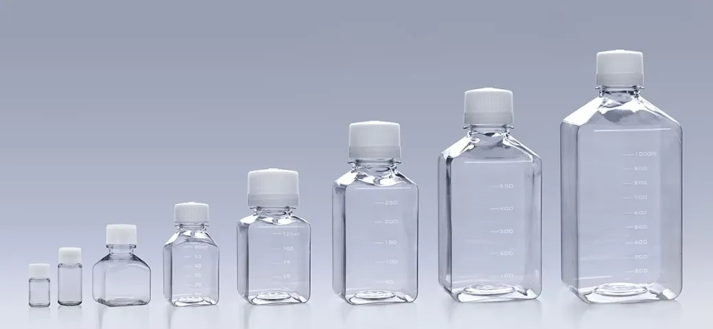 What is the purpose of square media bottles? 